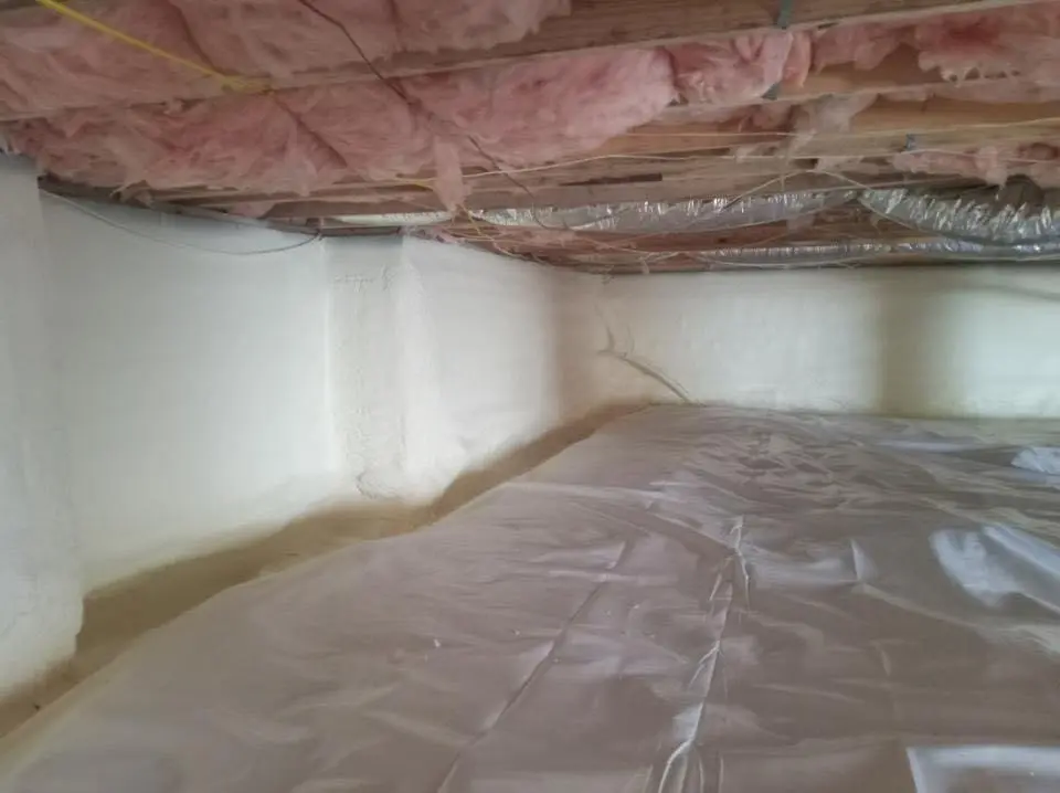 Crawl space encapsulation with closed-cell spray foam for Spray Foam Roofing in Mequon