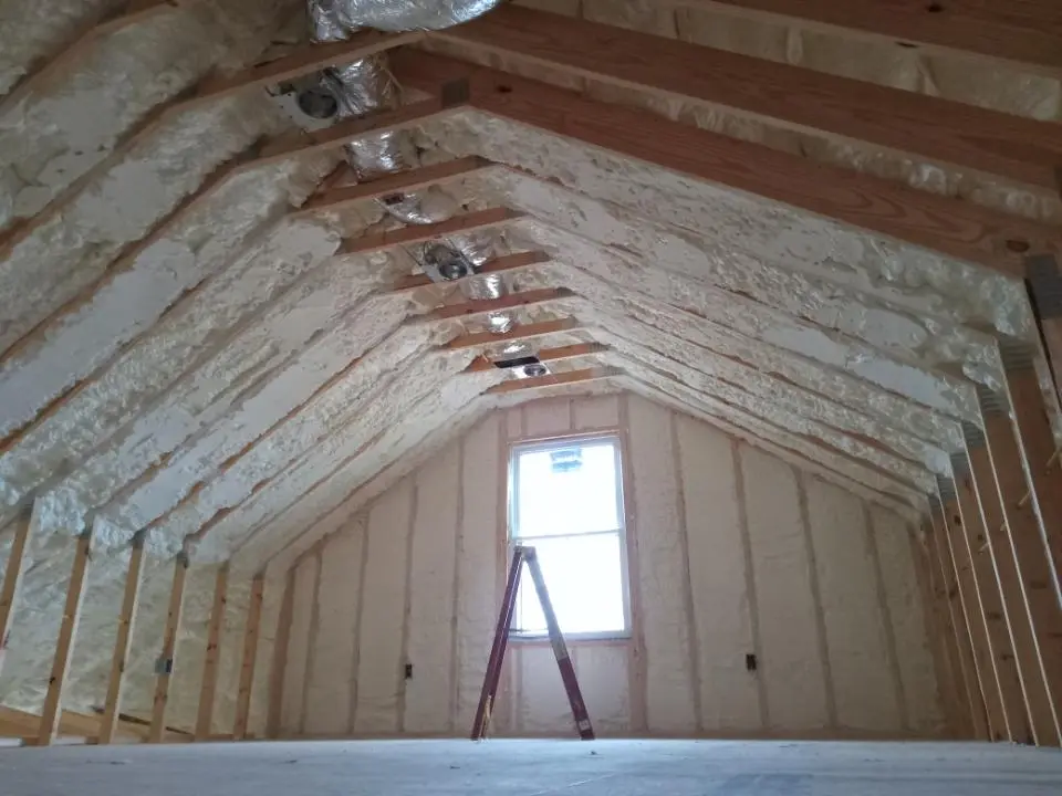 Spray foam roofing application for Crawl Space Insulation project in Mequon